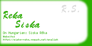 reka siska business card
